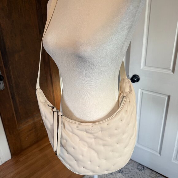 rag & bone | sling leather crossbody in cream with stitched dotsr5 - Picture 3 of 14